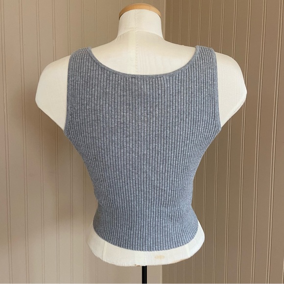 DKNY Super Soft Ribbed Grey Tank Top Women’s Size Medium - Picture 5 of 5
